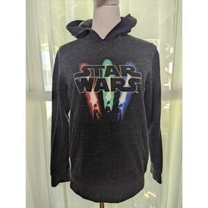 Star Wars LOGO pullover hoodie (glows!) - BOYS LARGE (fits XS adults)